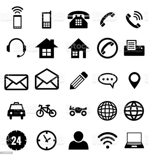 Contact Icon Collection Vector For Business Stock Vector Art And More