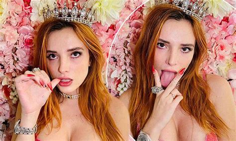 Bella Thorne Performs A Variety Of Raunchy Poses Wearing A Pink Lace