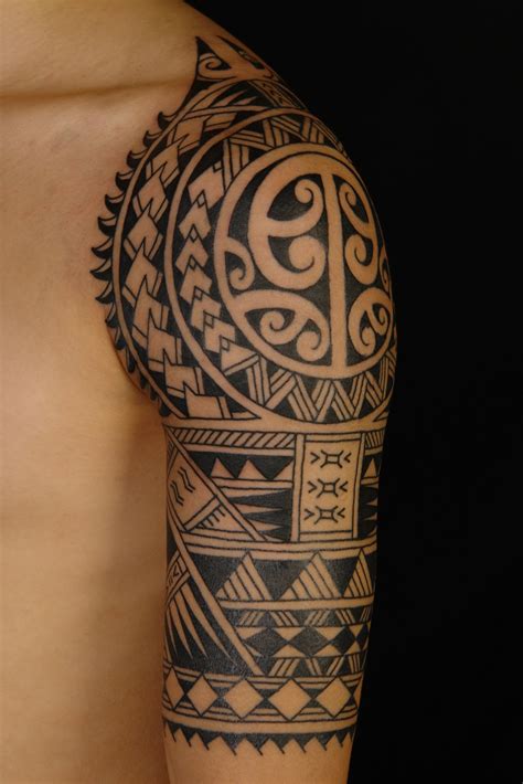 Maori Polynesian Tattoo Polynesian Half Sleeve