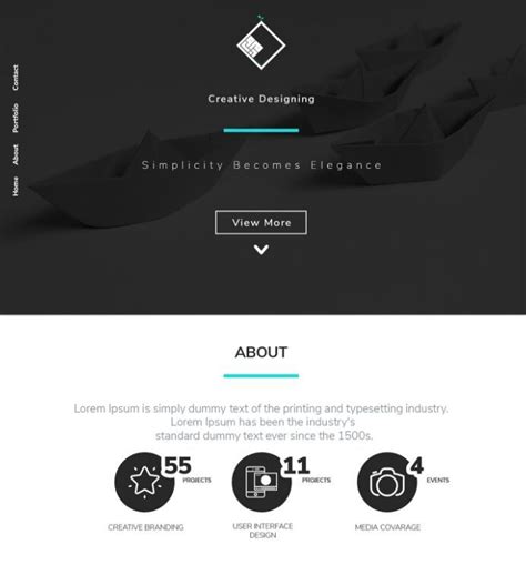 Dark Modern Landing Page Psd Template Free Website Templates Psd