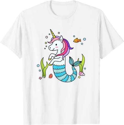 Unicorn Mermaid T Shirt Cute Mermicorn Clothing Shoes
