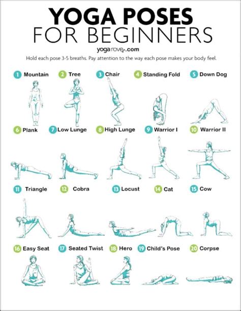 20 Yoga Poses For Complete Beginners Yoga Routine For Beginners