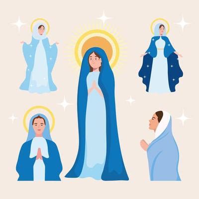 Assumption Of Mary Icon Set 3808981 Vector Art At Vecteezy