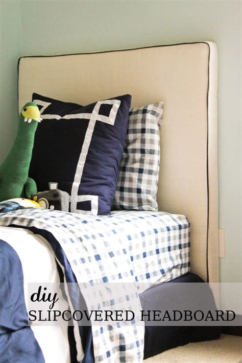 Lovesome Make It Diy Slipcovered Headboard With Piping