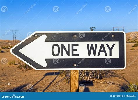 One Way Street Sign At The Highway Royalty Free Stock Photo Image