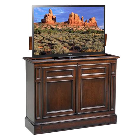 Vidaxl solid reclaimed wood tv stand entertainment center storage shelf cabinet. TV Lift Cabinet Chatham Series 360 Swivel Lift for 36 to ...