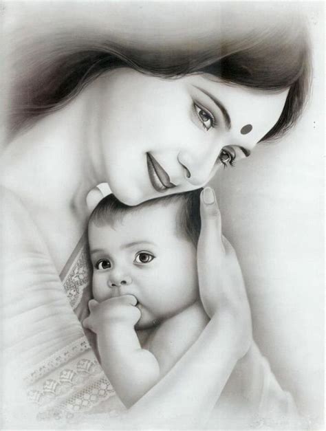 Your photo is once the pencil drawing process is completed, download button is enabled in the tool to download your pencil sketched image. 60 Simple Pencil Mother and Child Drawings | Mother and ...