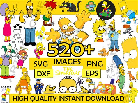 The Simpsons Svg Bundle The Simpsons Cut Files The Etsy Canada