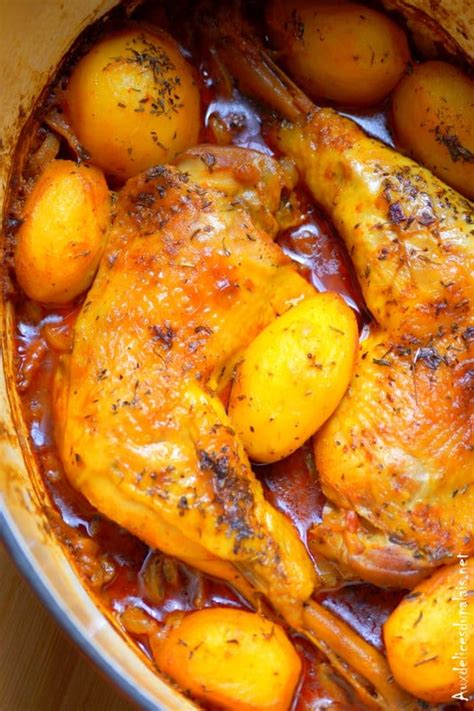 Cuisses de poulet et pomme de terre au four Aux délices du palais