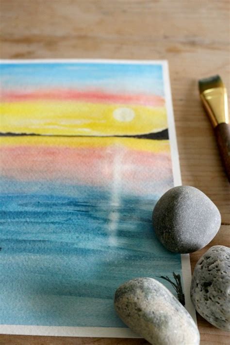 Have fun creating stunning, colorful watercolor paintings! How to paint a sunset with watercolor