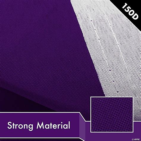 G128 Solid Purple Color Flag 3x5 Feet Printed 150d Indoor Or Outdoor Vibrant Colors Brass