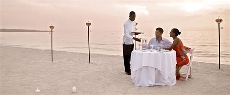 private dining on the beach all inclusive couples resorts negril