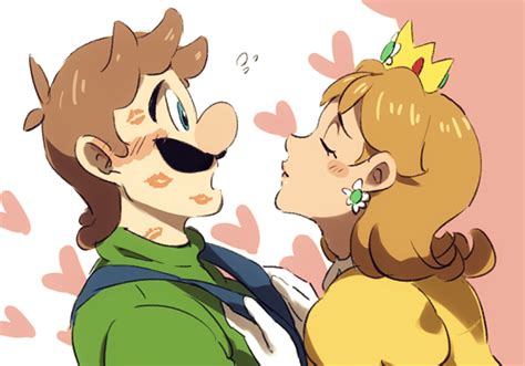Luigi And Daisy Kissing