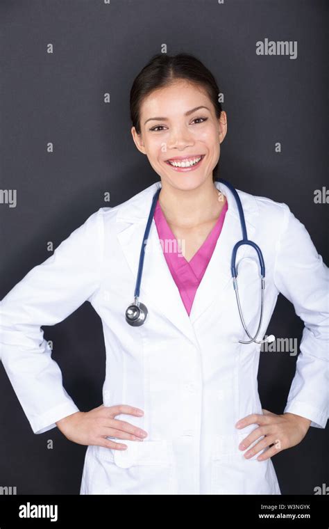 Female Medical Doctor Woman Portrait Happy Smiling Young Medical