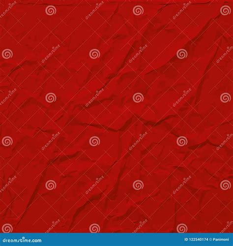 Red Wrinkled Paper Texture Abstract Background Stock Vector