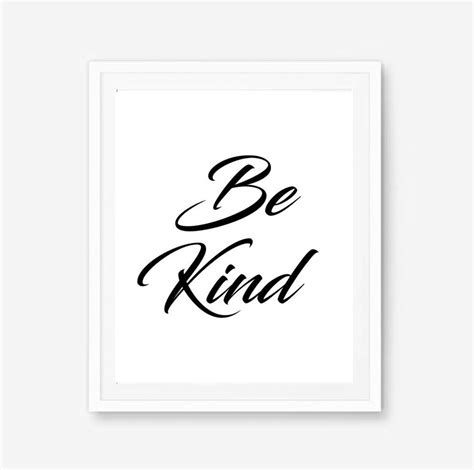 Be Kind Sign Be Kind Printable Be Kind Poster Be Kind Etsy