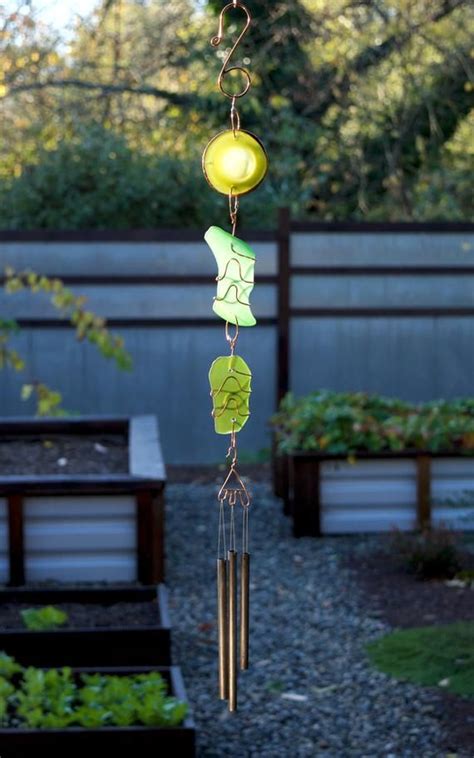 Wind Chime Sun Catcher Glass With Copper And Brass By Wind Chimes Diy Wind Chimes Chimes