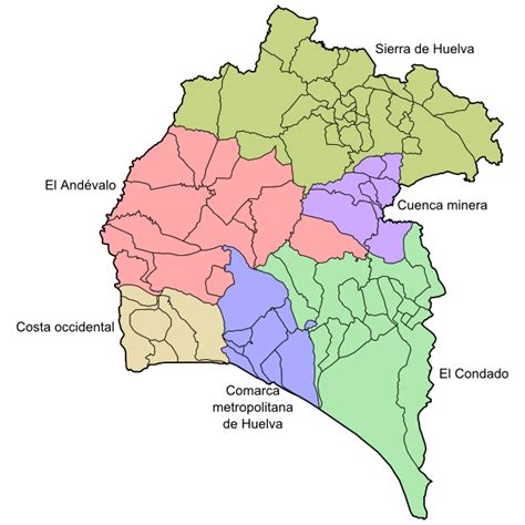 Comarcas De Huelva Wikipédia A Enciclopédia Livre