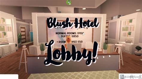 Bloxburg Blush Hotel Lobby Sdbuild You