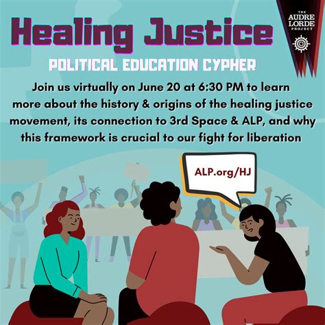 Healing Justice Political Education Cypher The Audre Lorde Project