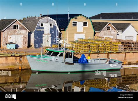 Lobster Traps Stacked On The Wharf In Rural Prince Edward Island