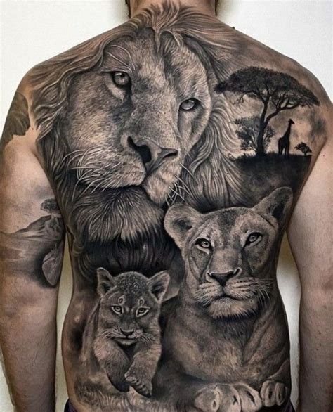 Lions Tattoo Lion Cub Tattoo Lion Back Tattoo Lion Tattoo Sleeves