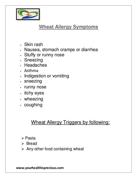Wheat Allergy Symptoms Skin Rash