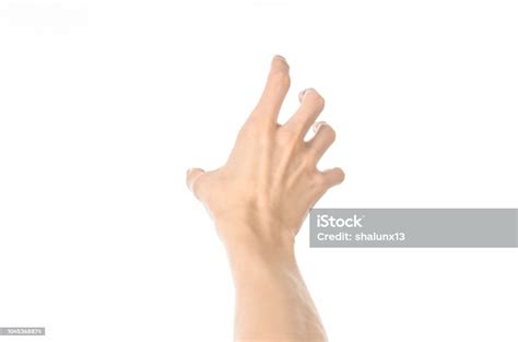 Gestures Topic Human Hand Gestures Showing Firstperson View Isolated On