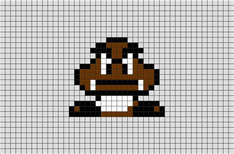 Super Mario Goomba Pixel Art Pixel Art Pixel Art Grid Pixel Art Design