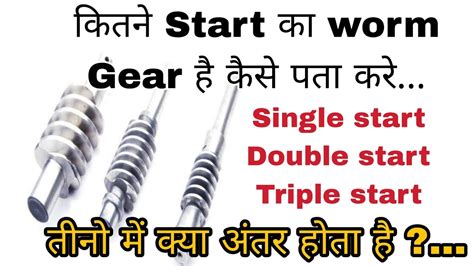 Single Start Double Start And Triple Start Worm Gear Types Of Worm