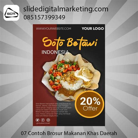 Contoh Brosur Pamflet Leaflet Poster Makanan Khas Daerah