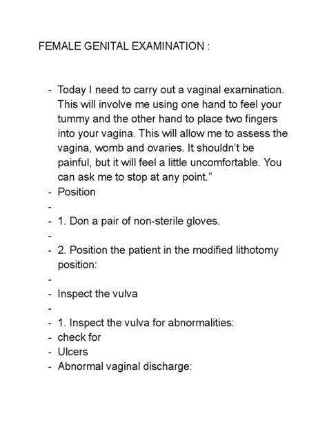 Female Genital Examination Pdf