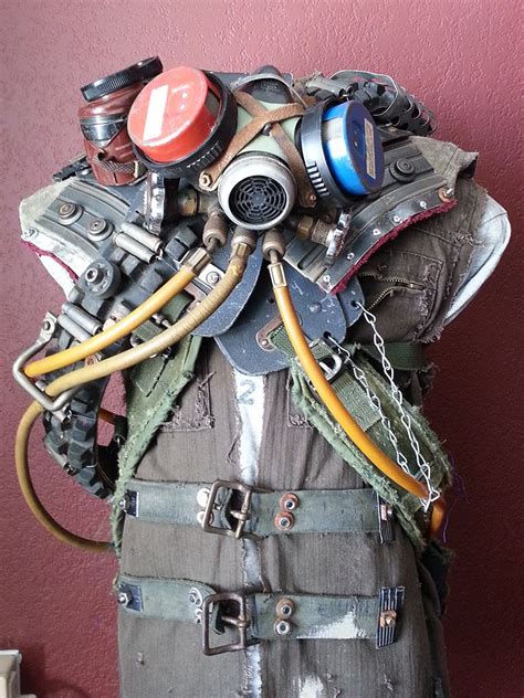 Post Apocalyptic Jacket Vest Top Armor Homemade Gas Mask Respirator
