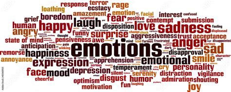 Emotions Word Cloud Concept Vector Illustration Vector De Stock