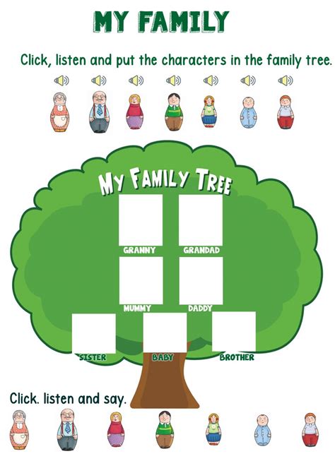Start your family tree for free. Family Tree by Mariola worksheet