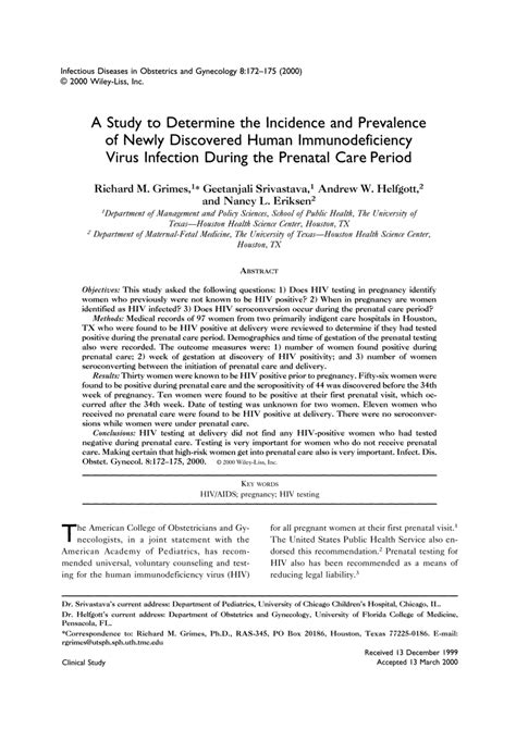 Pdf A Study To Determine The Incidence And Prevalence Of Newly