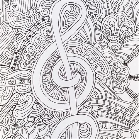 A Musical Page From Color Me Happy Part Of The Zen Coloring Book Range