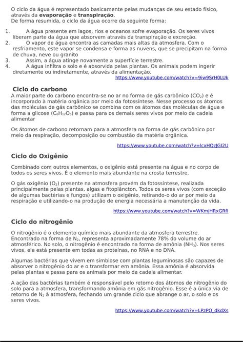 Na Aula De Biologia O Professor Fez A Seguinte Afirmação