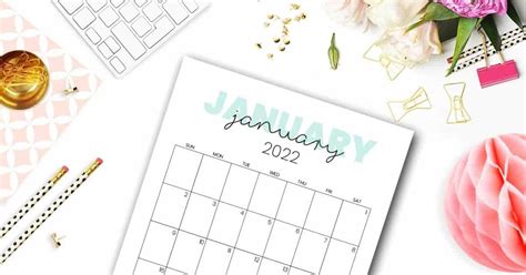 Cute 2022 Printable Calendar 12 Free Printables To Get Organized
