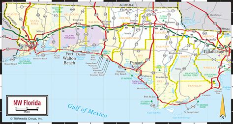 Florida Panhandle Map Map Of Florida Panhandle Beaches Printable Maps