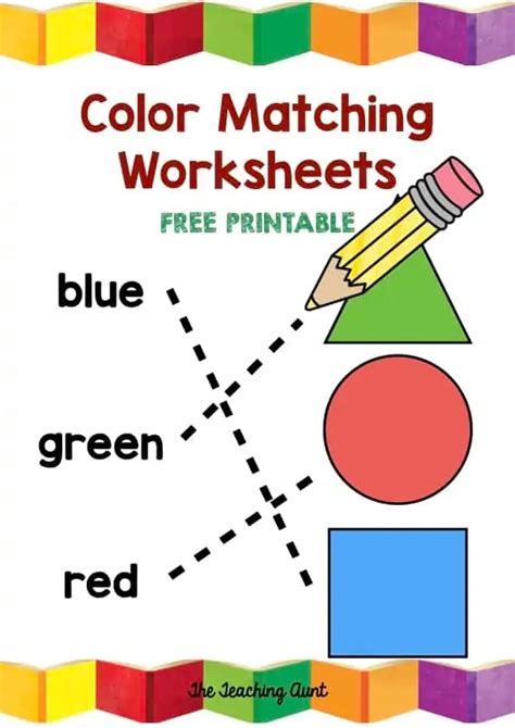 Printable Matching Colors Worksheets 24 30 Months Ira Parenting