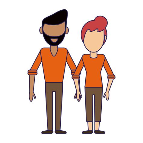 Couple Boyfriend And Girlfriend Cartoon Vector Art At Vecteezy
