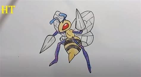 How To Draw Beedrill From Pokemon Easy Step By Step Htfunny