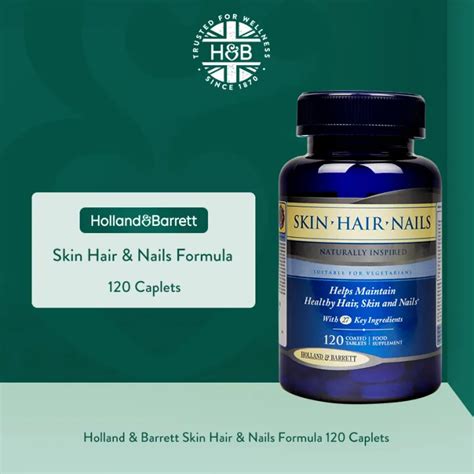 Holland And Barrett Skin Hair And Nails Formula 120 Coated Tablets Bbe