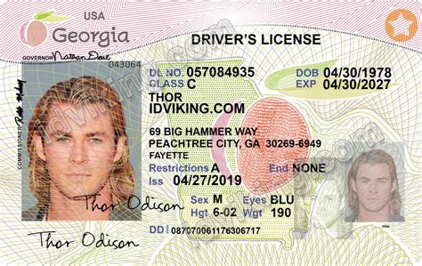 Georgia Ga Drivers License Psd Template Download