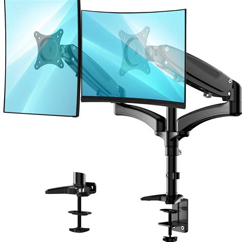 Huanuo Dual Monitor Stand Height Adjustable Gas Spring Monitor Desk