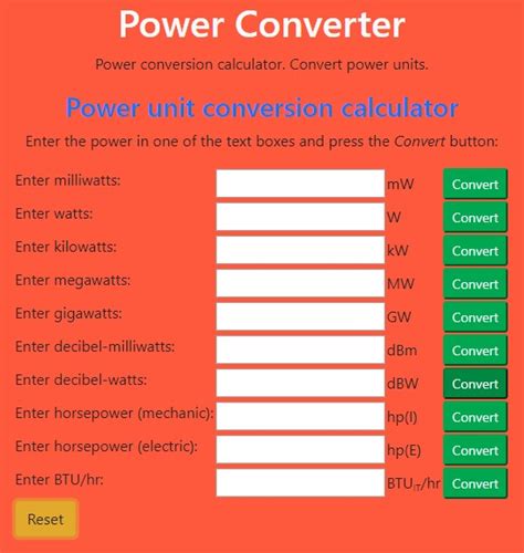 Power Converter Using Javascript Beginner