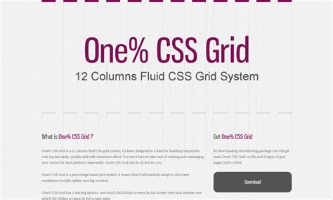 One Css Grid System Css Design Awards