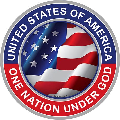 Amazon ProSticker つ Militaryシリーズ United States of America One Nation Under God