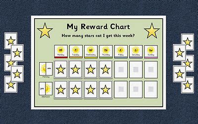 Behaviour Reward Chart Weekly Autism Aspergers Special Needs ADHD EBay